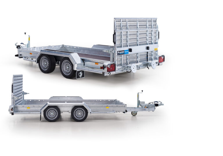 Hapert Indigo Baumaschinentransporter mit Minibagger